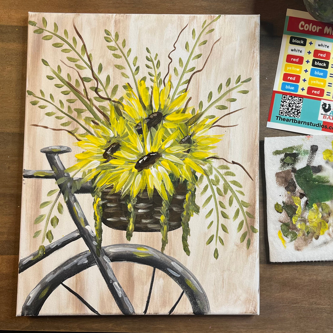 Sunflower and Bike