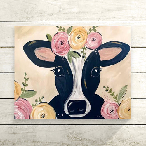 Cow with Flowers DIY Painting Kit