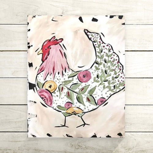 Floral Chicken DIY Painting Kit