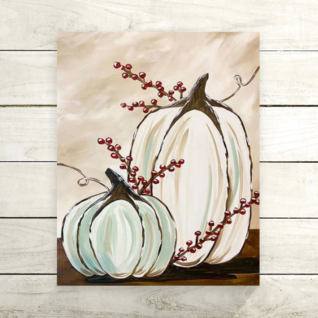 Pumpkin with Holly Berries DIY Painting Kit