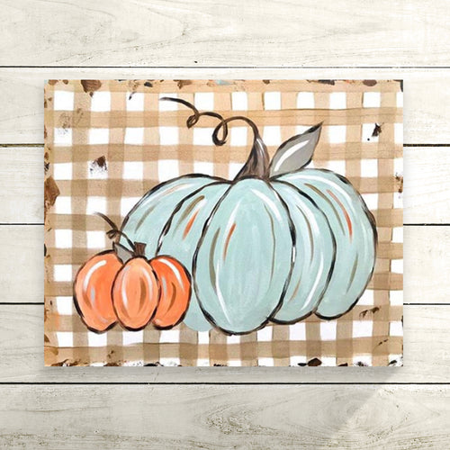 Pumpkin with Plaid DIY Painting Kit